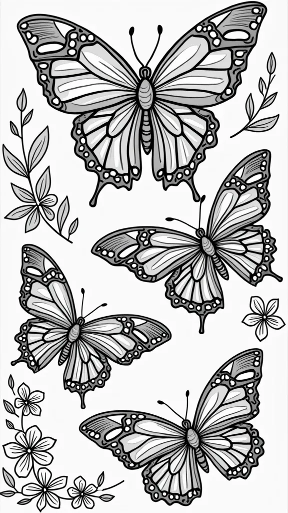 coloriages imprimables papillons